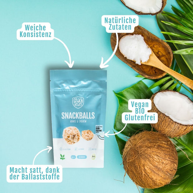 Snackballs - Kokos & Cashew (8 Packungen)