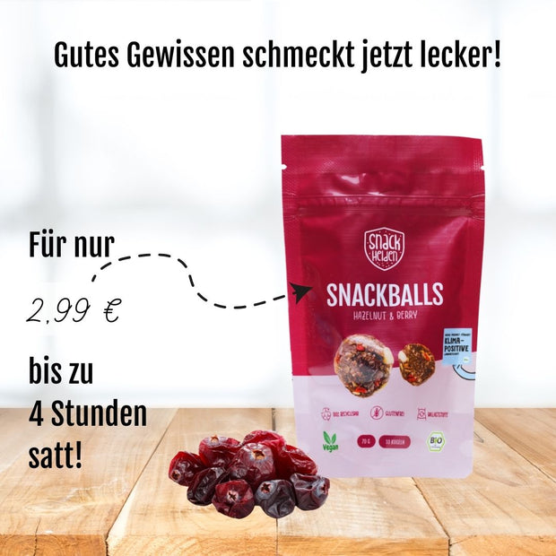 Snackballs - Hazelnut & Berry (8 Packungen)